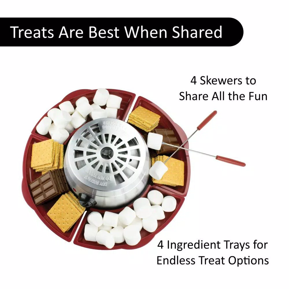 Best reviews of ✨ Brentwood Appliances Silver/Red Indoor Electric Stainless Steel S’mores Maker With 4-Trays And 4-Roasting Forks ⌛ - Image 3
