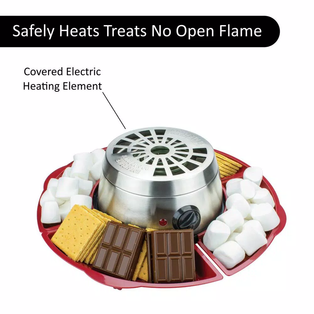Best reviews of ✨ Brentwood Appliances Silver/Red Indoor Electric Stainless Steel S’mores Maker With 4-Trays And 4-Roasting Forks ⌛ - Image 4