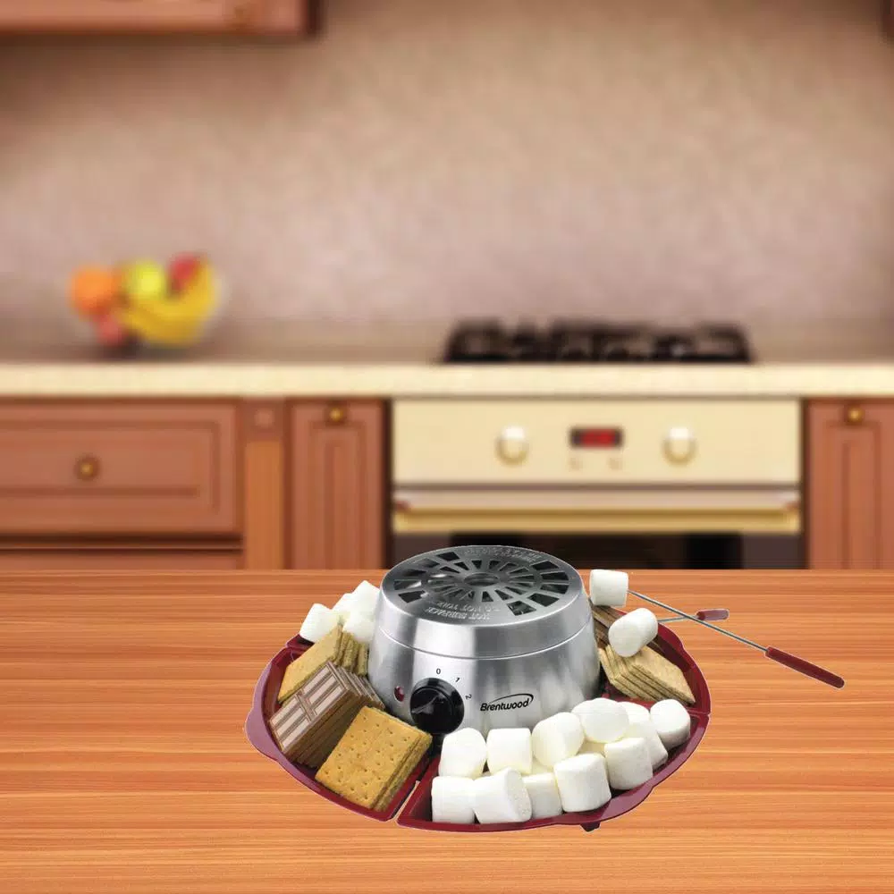 Best reviews of ✨ Brentwood Appliances Silver/Red Indoor Electric Stainless Steel S’mores Maker With 4-Trays And 4-Roasting Forks ⌛ - Image 5