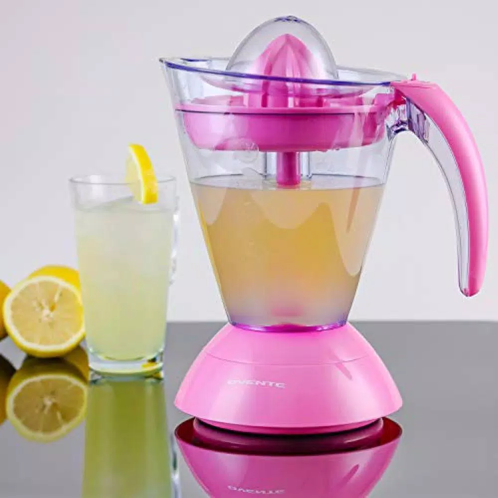 Top 10 π Ovente 34 Oz. Pink Electric Citrus Juicer 2 Auto-Reversing Cones Capacity, Pressure-Activated, Strainer, Pulp Control π€© - Image 7