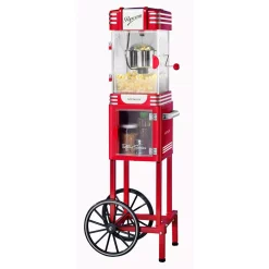 Discount β Nostalgia Retro 300 W 2.5 Oz. Red Popcorn Cart With Lighted Interior π