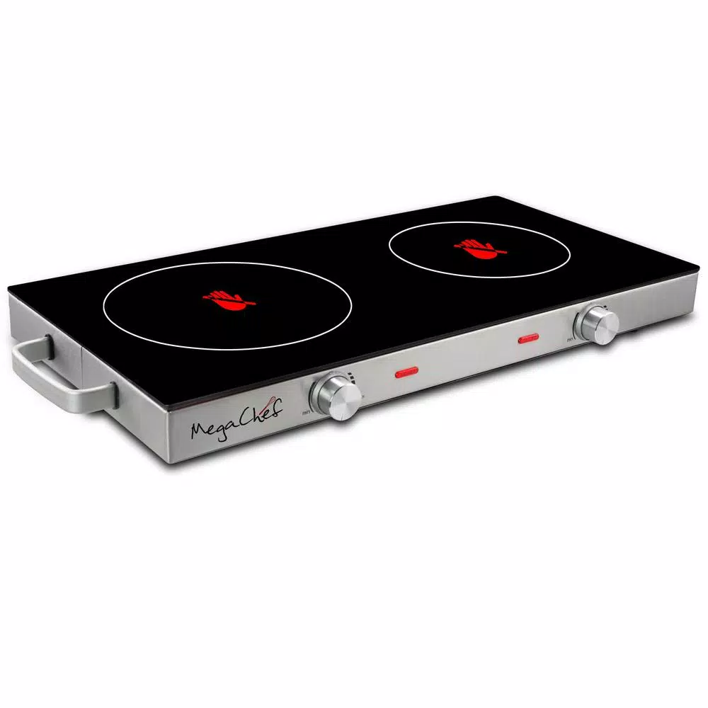 Promo β MegaChef 2-Burner 6 In. Stainless Steel Infrared Countertop Hot Plate π