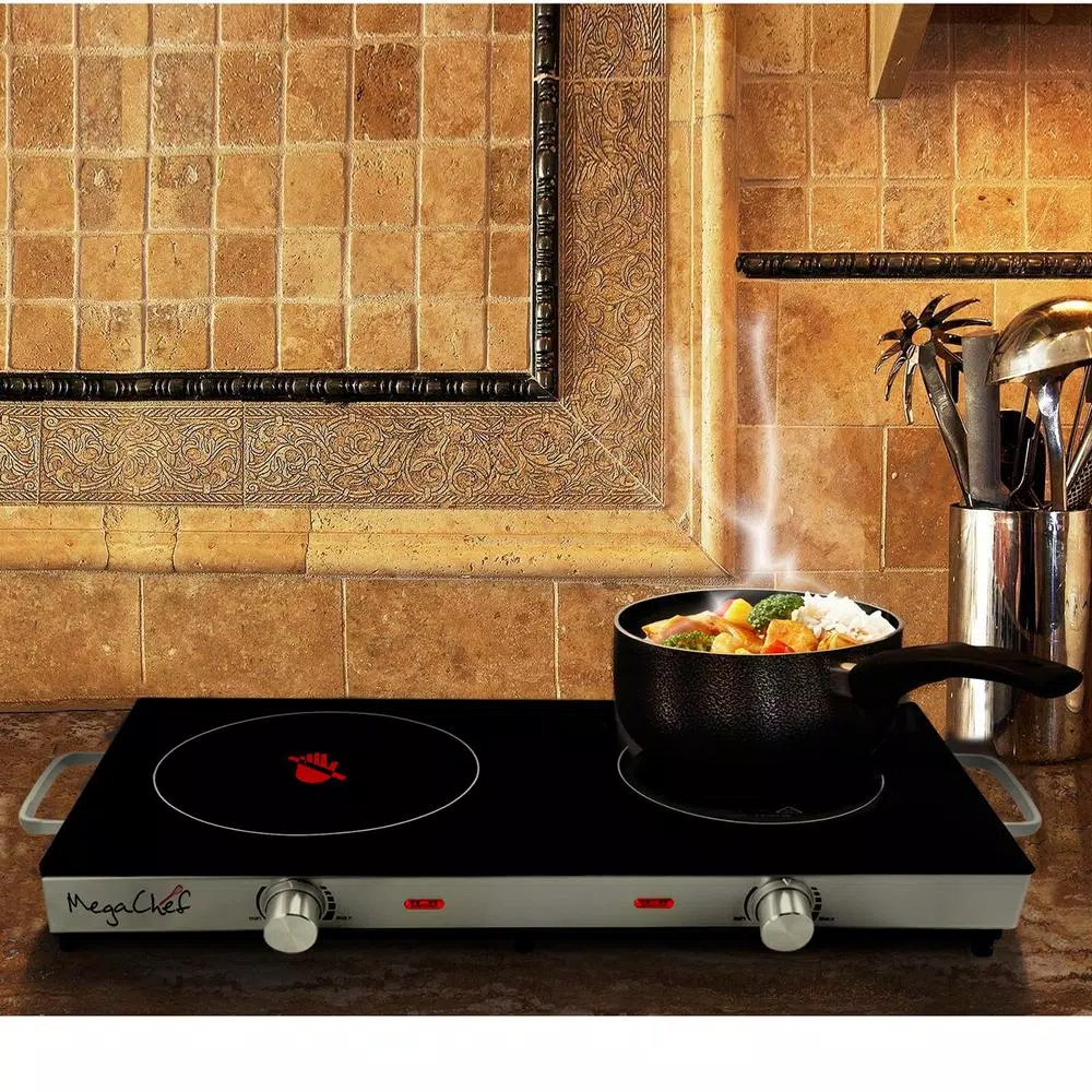 Promo β MegaChef 2-Burner 6 In. Stainless Steel Infrared Countertop Hot Plate π - Image 5