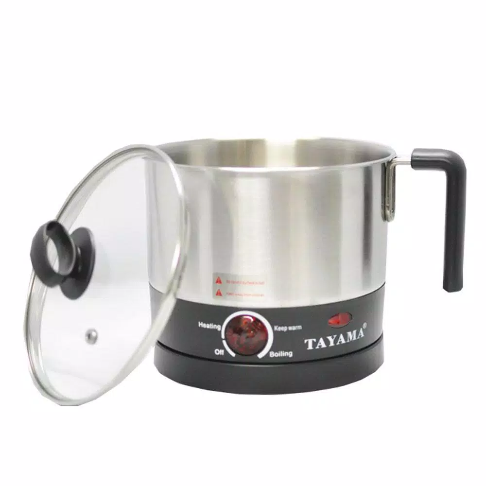Cheapest π₯° Tayama 1 Qt. Stainless Steel Slow Cooker With Temperature Settings And Glass Lid 𧨠- Image 2