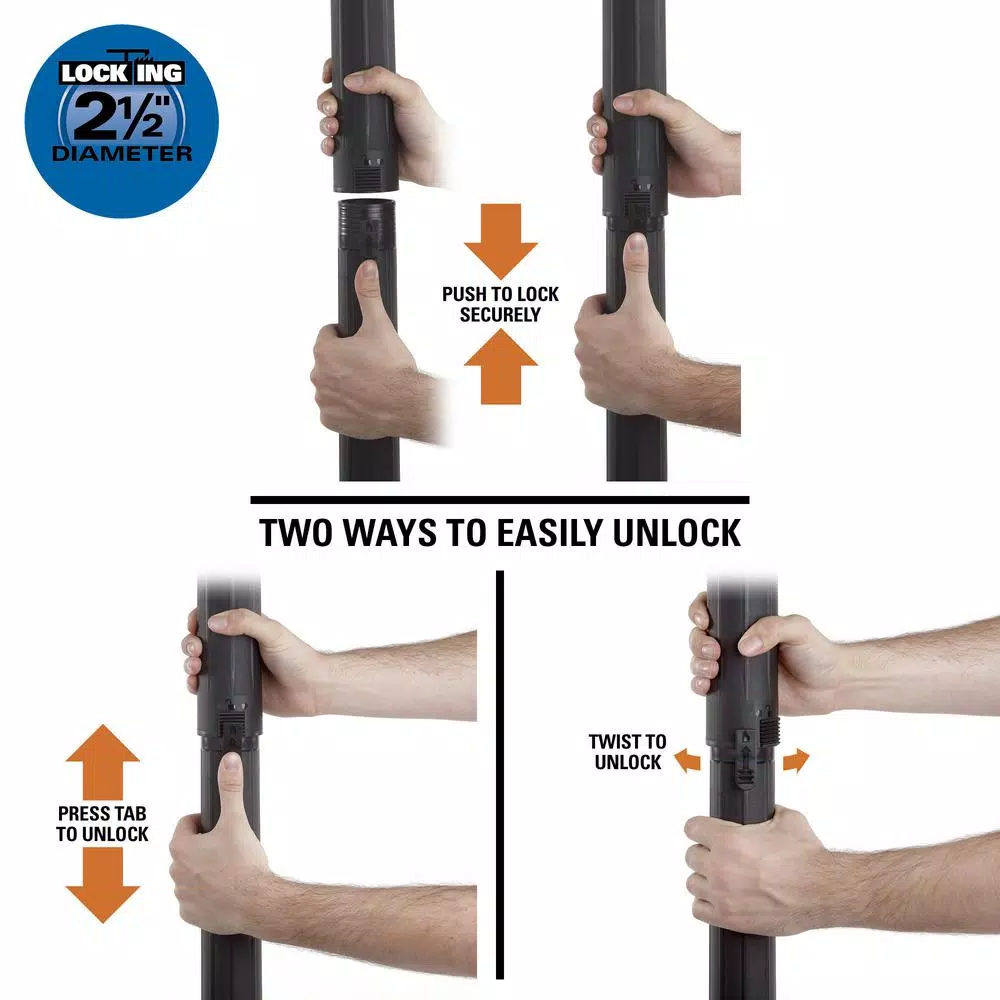 New 𧨠RIDGID 2-1/2 In. Locking Accessory Extension Wand For Wet/Dry Vacs π - Image 4