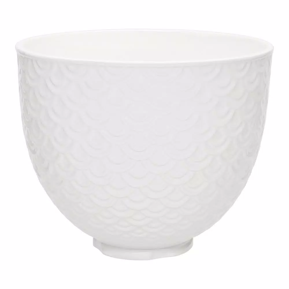 Cheap โ๏ธ KitchenAid 5 Qt. White Mermaid Lace Textured Ceramic Bowl โญ