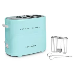 Deals π Nostalgia Retro Series 2-Slice Aqua Long Slot Hot πΆ Dog And Bun Toaster With Crumb Tray And Mini Tongs π