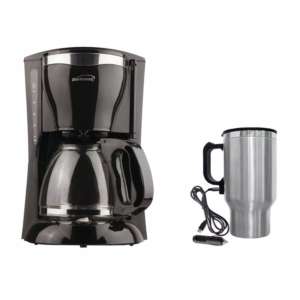 Deals π Brentwood Appliances 12-Cup Black Coffee Maker With 16 Oz. Stainless Steel Heated Travel Mug And 12-Volt Car Adapter βοΈ