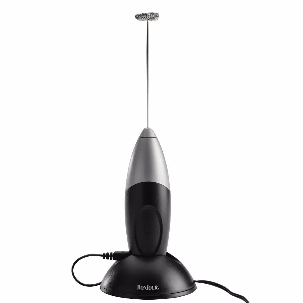Coupon π BonJour Primo Latte Rechargeable Hand-Held Whisk/Milk Frother, Black/Silver π