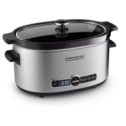 Buy π KitchenAid 6 Qt. Stainless Steel Slow Cooker With Glass Lid And Built-In Timer β€οΈ