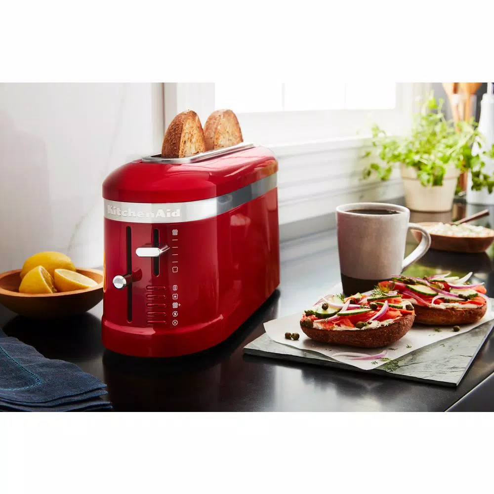 Hot Sale π KitchenAid 2-Slice Empire Red Long Slot Toaster With High-Lift Lever β - Image 2