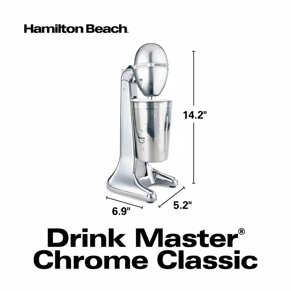 Cheap β Hamilton Beach Drinkmaster 28 Oz. Single Speed Classic Chrome Drink Mixer π - Image 2