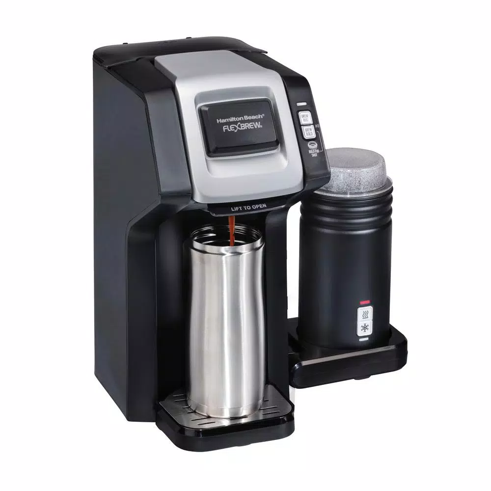 Wholesale π Hamilton Beach Flexbrew 1-Cup Black Single Serve Coffee Maker With Milk Frother π