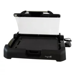 New π MegaChef 165 Sq. In. Black Reversible Indoor Grill And Griddle With Removable Lid β¨