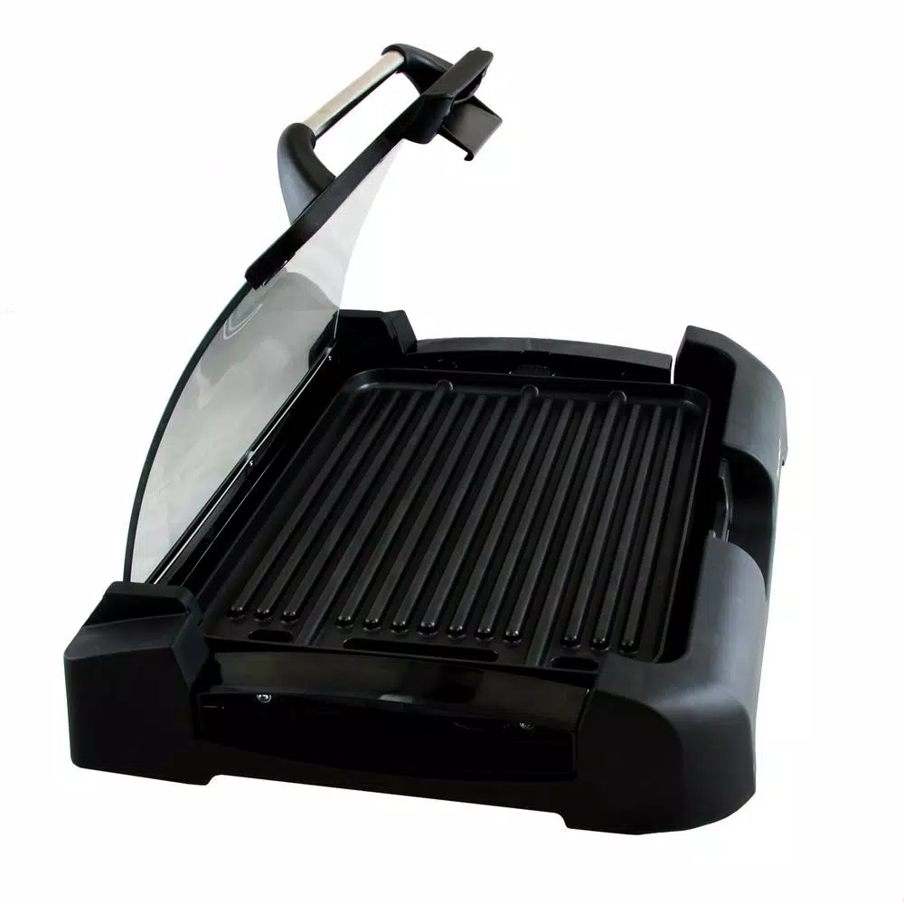 New π MegaChef 165 Sq. In. Black Reversible Indoor Grill And Griddle With Removable Lid β¨ - Image 6