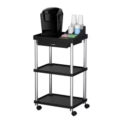 Top 10 π Mind Reader 3-Tier 7-Compartment Rolling Black Coffee Cart π