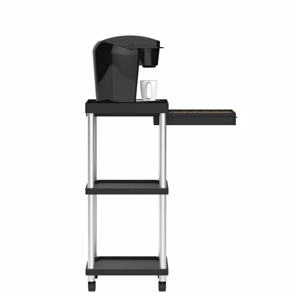 Top 10 π Mind Reader 3-Tier 7-Compartment Rolling Black Coffee Cart π - Image 2