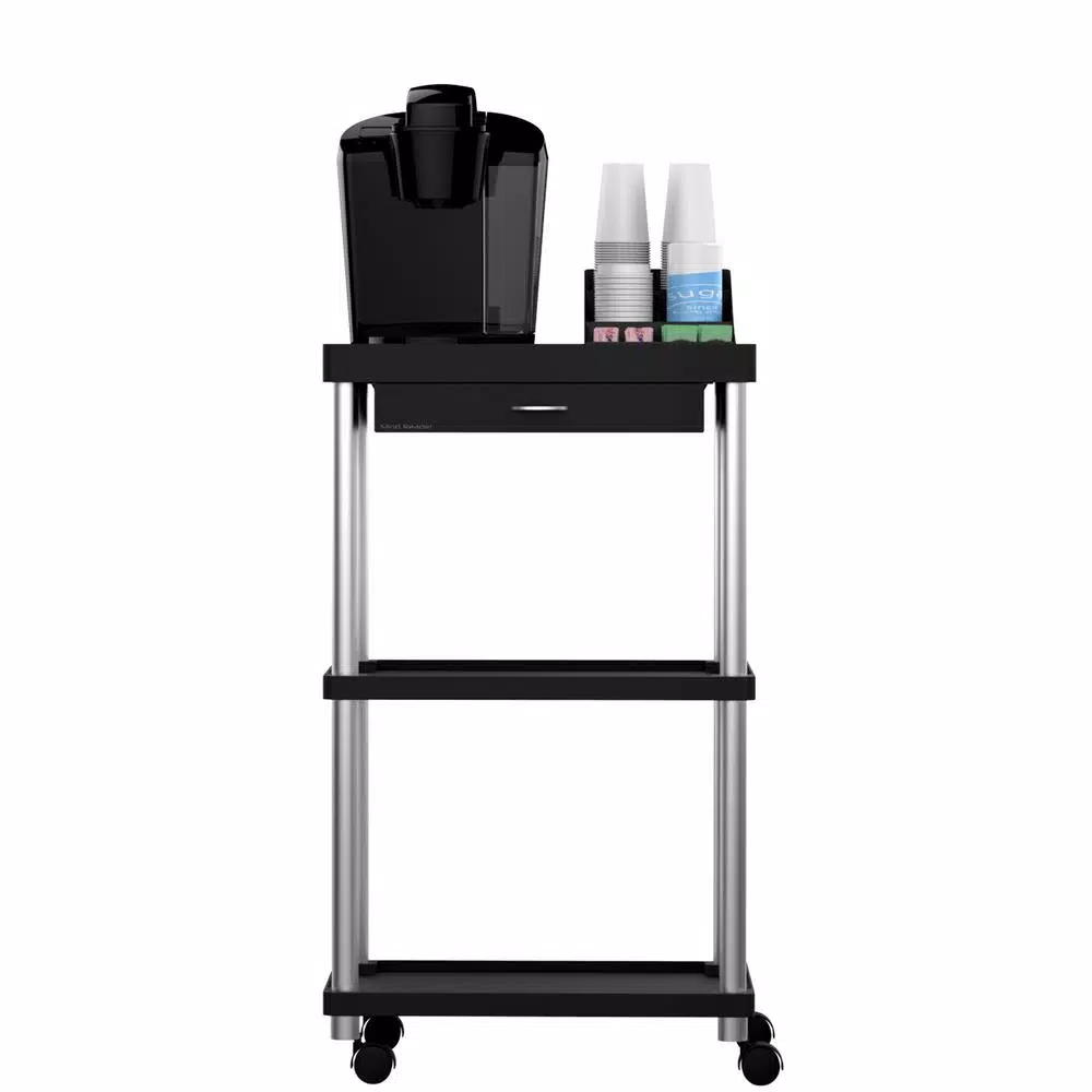 Top 10 π Mind Reader 3-Tier 7-Compartment Rolling Black Coffee Cart π - Image 4