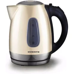 Coupon β€οΈ Ovente 7-Cup Beige Stainless Steel Electric Kettle, Automatic Shut-Off And Boil-Dry Protection π€©