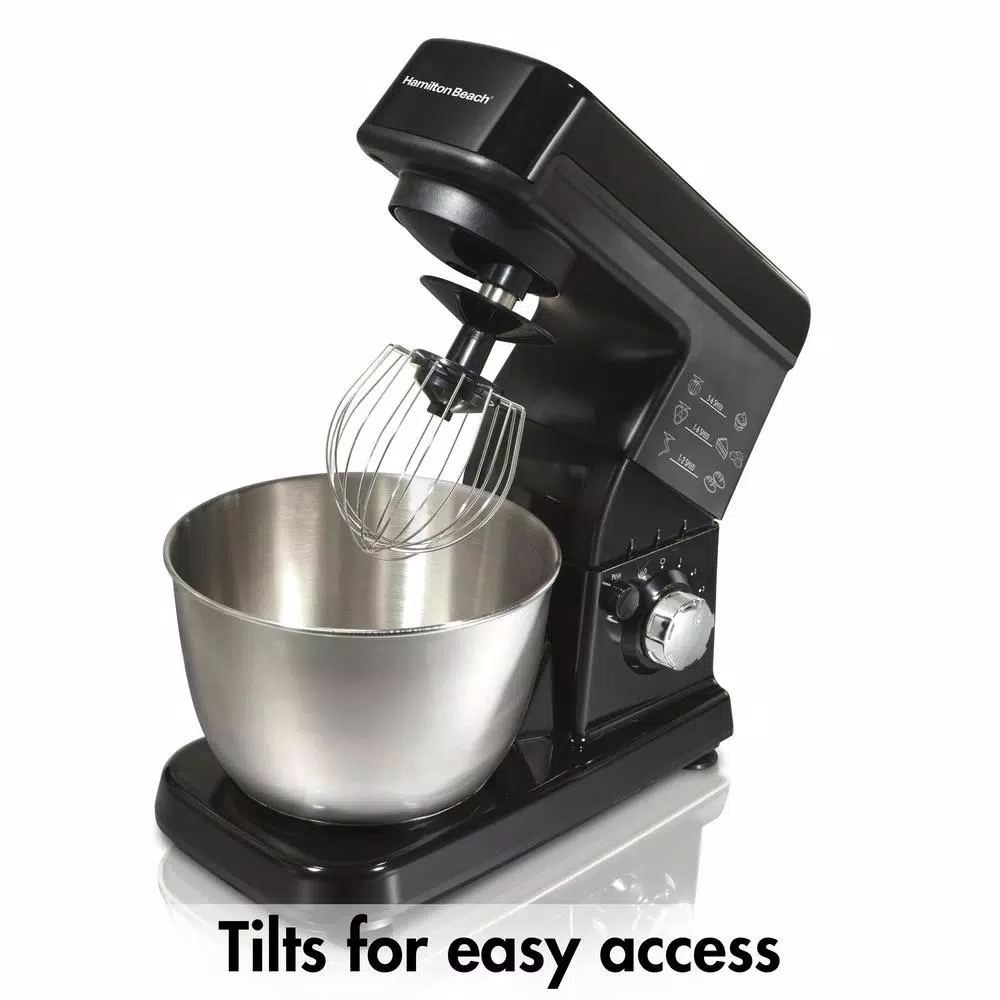 Best Sale π Hamilton Beach 3.5-Quart Black 6-Speed Stand Mixer π - Image 2