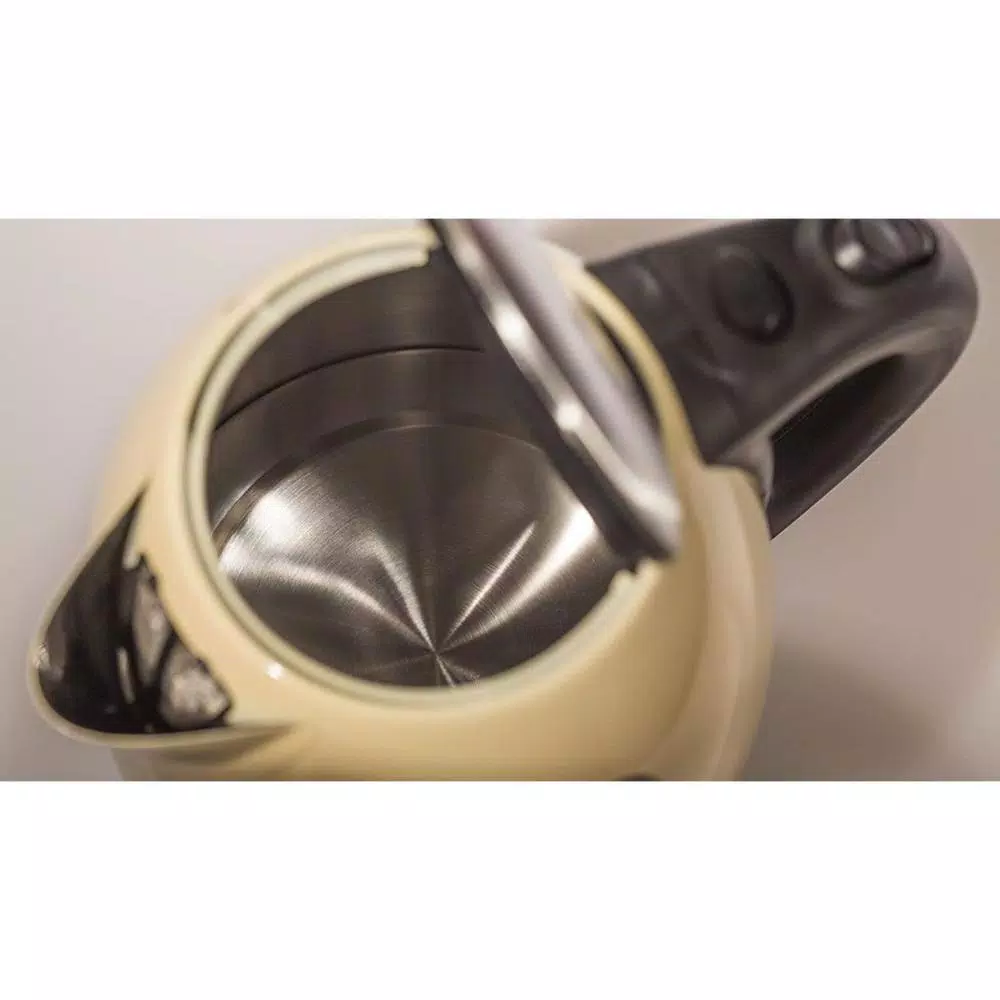 Coupon β€οΈ Ovente 7-Cup Beige Stainless Steel Electric Kettle, Automatic Shut-Off And Boil-Dry Protection π€© - Image 3