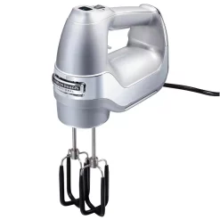 New π Hamilton Beach 7-Speed Electric Hand Mixer, Silver And Chrome, With SoftScrape Beaters, Whisk, Dough Hooks And Snap-On Storage Case β