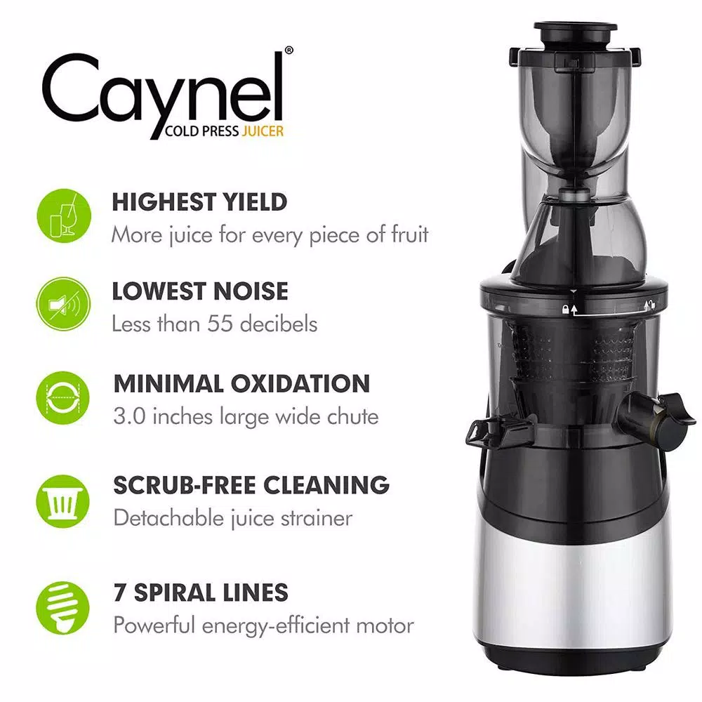 Promo β Boyel Living Silver Slow Black Masticating Juicer Cold Press High Yield Vertical Juicer π - Image 4