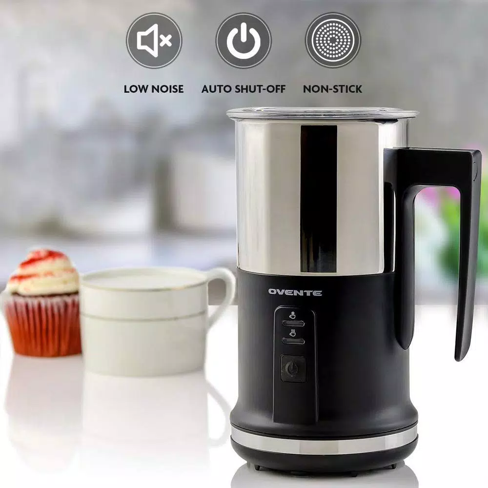 Best Pirce π― Ovente 8.1 Oz. Black Stainless Steel Electric Milk Frother 3 In 1-Warming, Heating And Frothing, See Through Lid π - Image 6