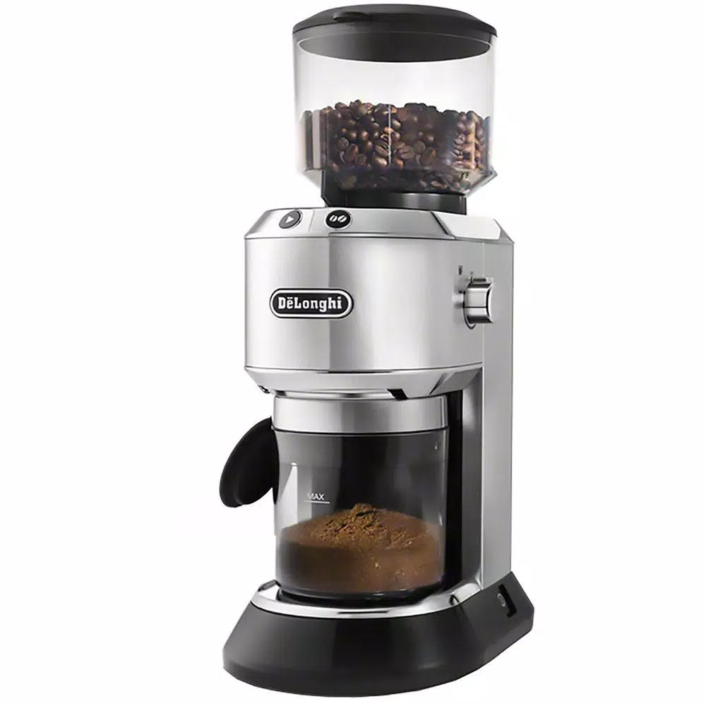 Wholesale β DeLonghi Dedica Stainless Steel Digital Conical Burr Grinder With 18 Grind Settings And Portafilter Adaptor β 12 Oz. π₯°