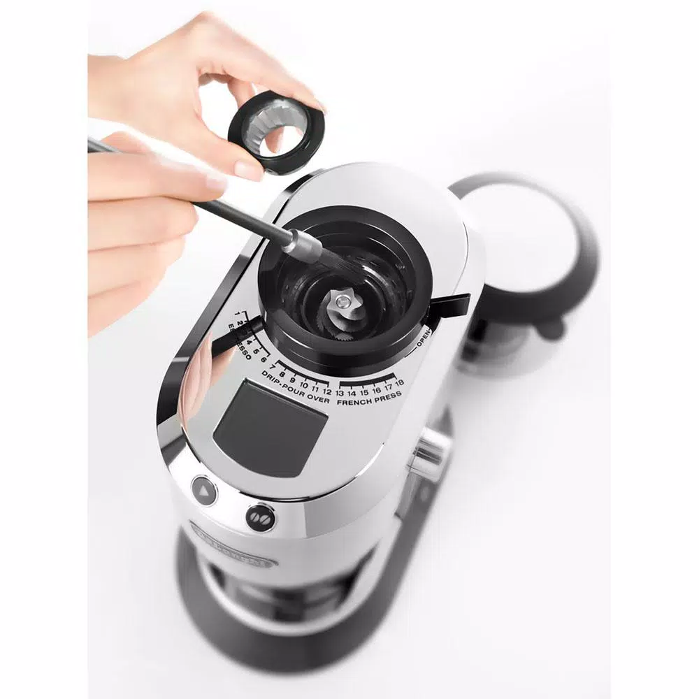 Wholesale β DeLonghi Dedica Stainless Steel Digital Conical Burr Grinder With 18 Grind Settings And Portafilter Adaptor β 12 Oz. π₯° - Image 2