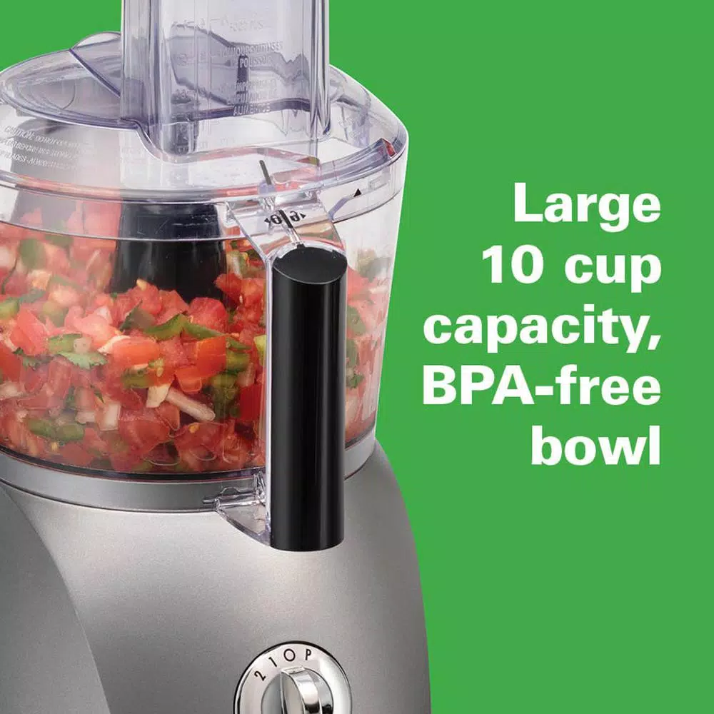 Brand new 𧨠Hamilton Beach 10-Cup 3-Speed Grey Food Processor With 6 Functions π - Image 2