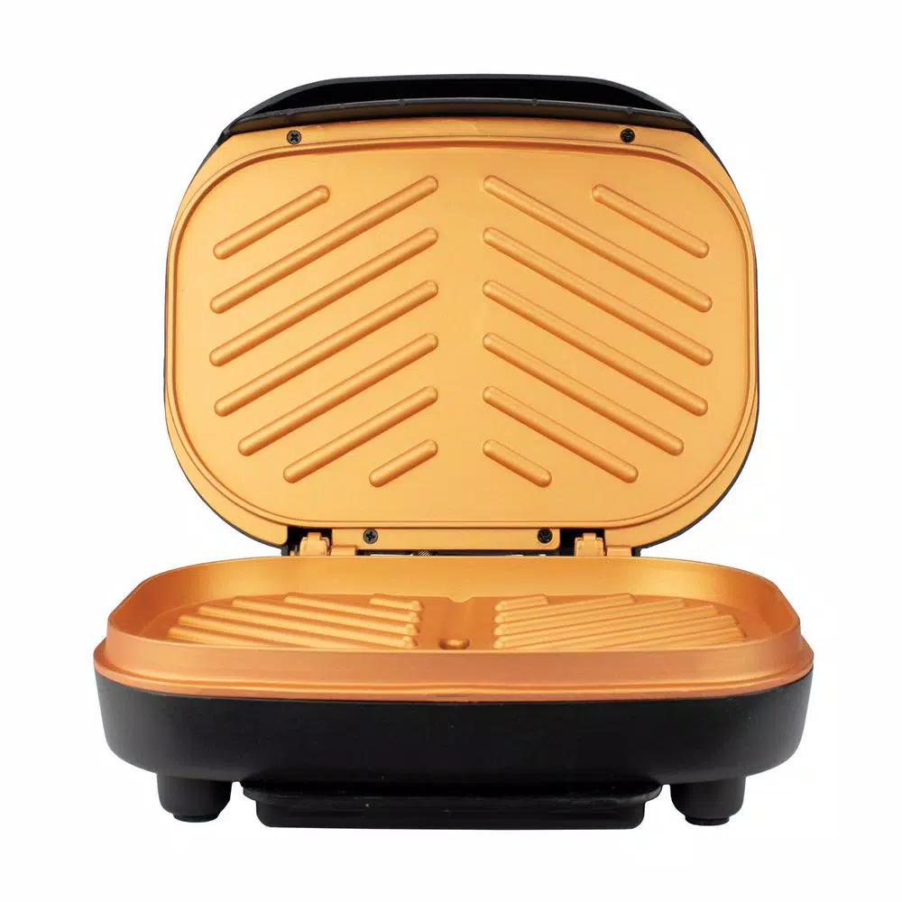 Flash Sale 𧨠Brentwood Appliances 750-Watt Black 2-Serving Nonstick Indoor Electric Copper Grill And Panini Press βοΈ - Image 5