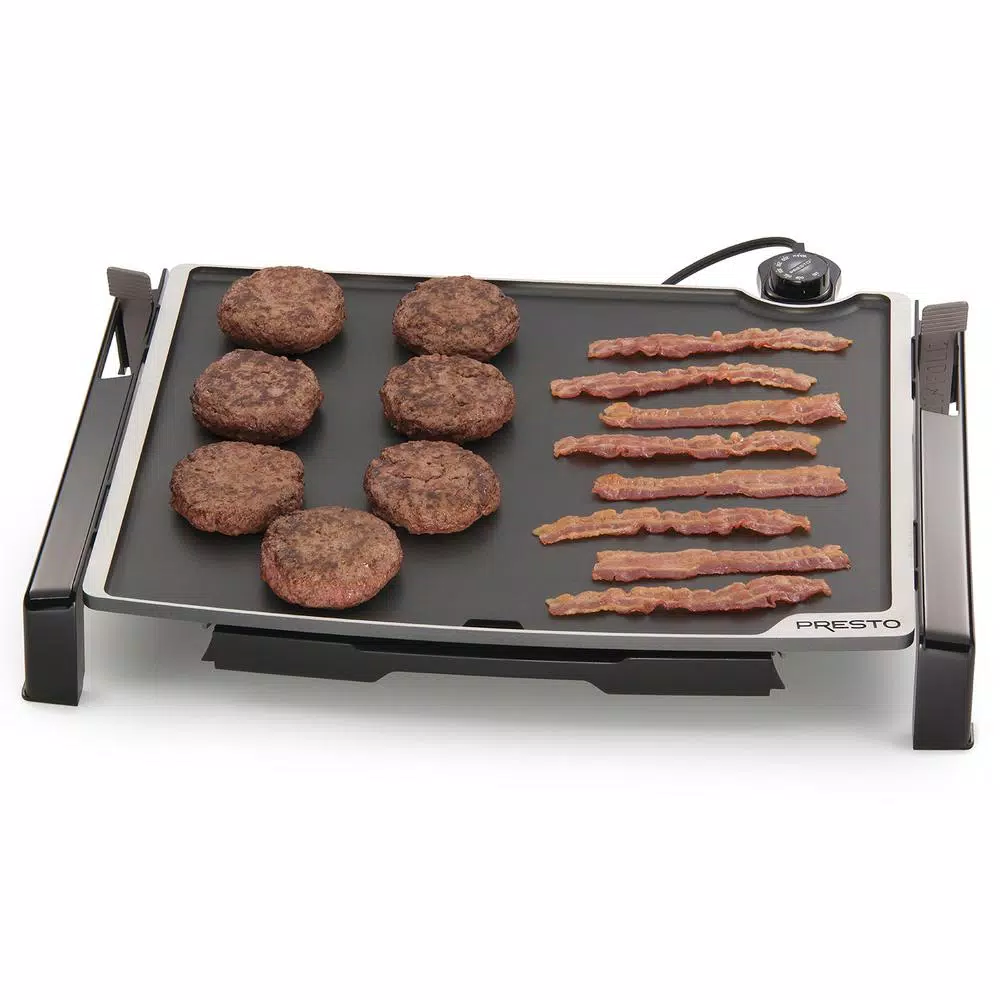 Coupon π Presto Tilt And Fold 254 Sq. In. Black Electric Griddle With Temperature Sensor π - Image 3