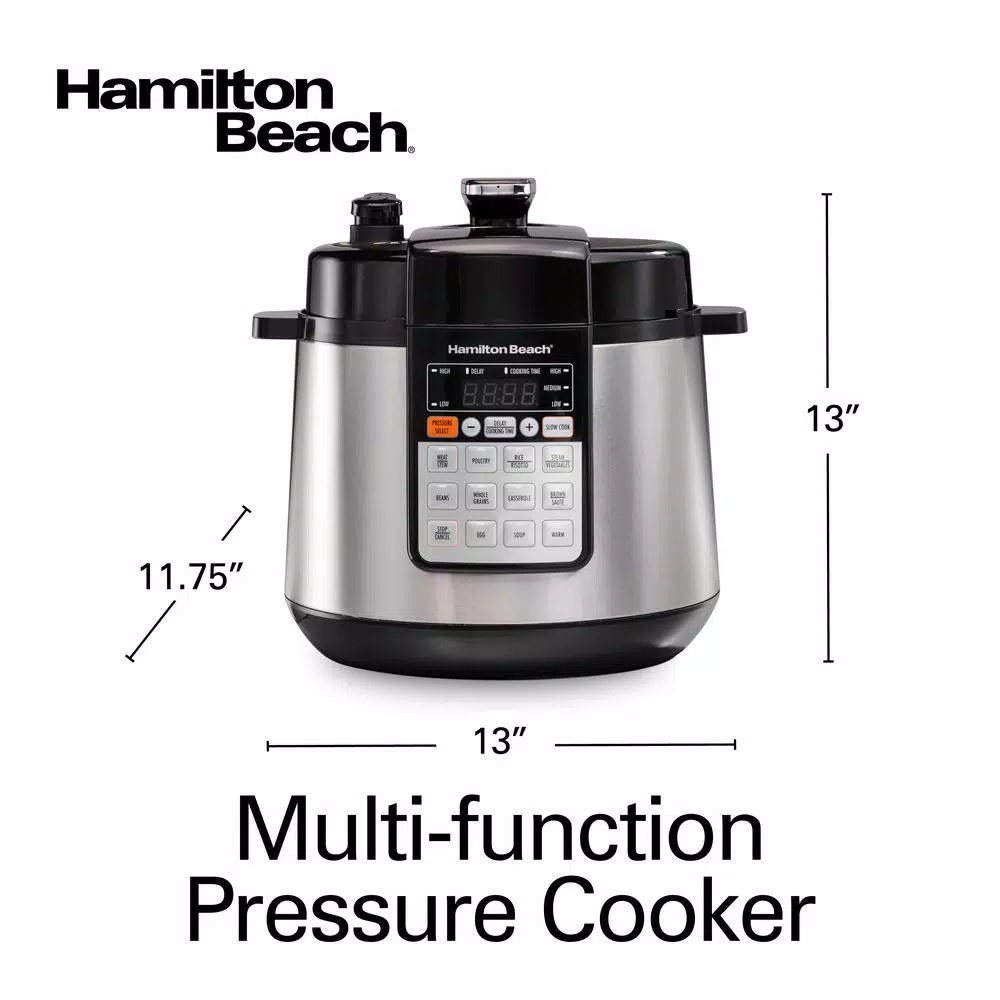 Hot Sale π₯° Hamilton Beach Multi-Function 6 Qt. Stainless Steel Electric Pressure Cooker β - Image 2