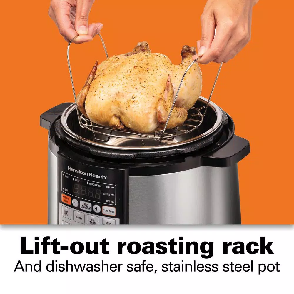 Hot Sale π₯° Hamilton Beach Multi-Function 6 Qt. Stainless Steel Electric Pressure Cooker β - Image 6