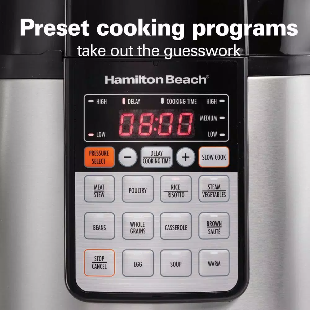 Hot Sale π₯° Hamilton Beach Multi-Function 6 Qt. Stainless Steel Electric Pressure Cooker β - Image 7