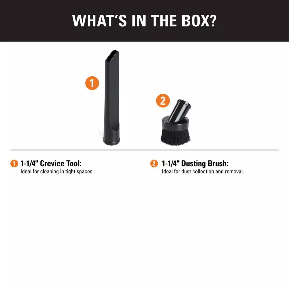 Promo β¨ RIDGID 1-1/4 In. Dusting Brush And Crevice Tool Accessory Kit For RIDGID Wet/Dry Shop Vacuums π - Image 2