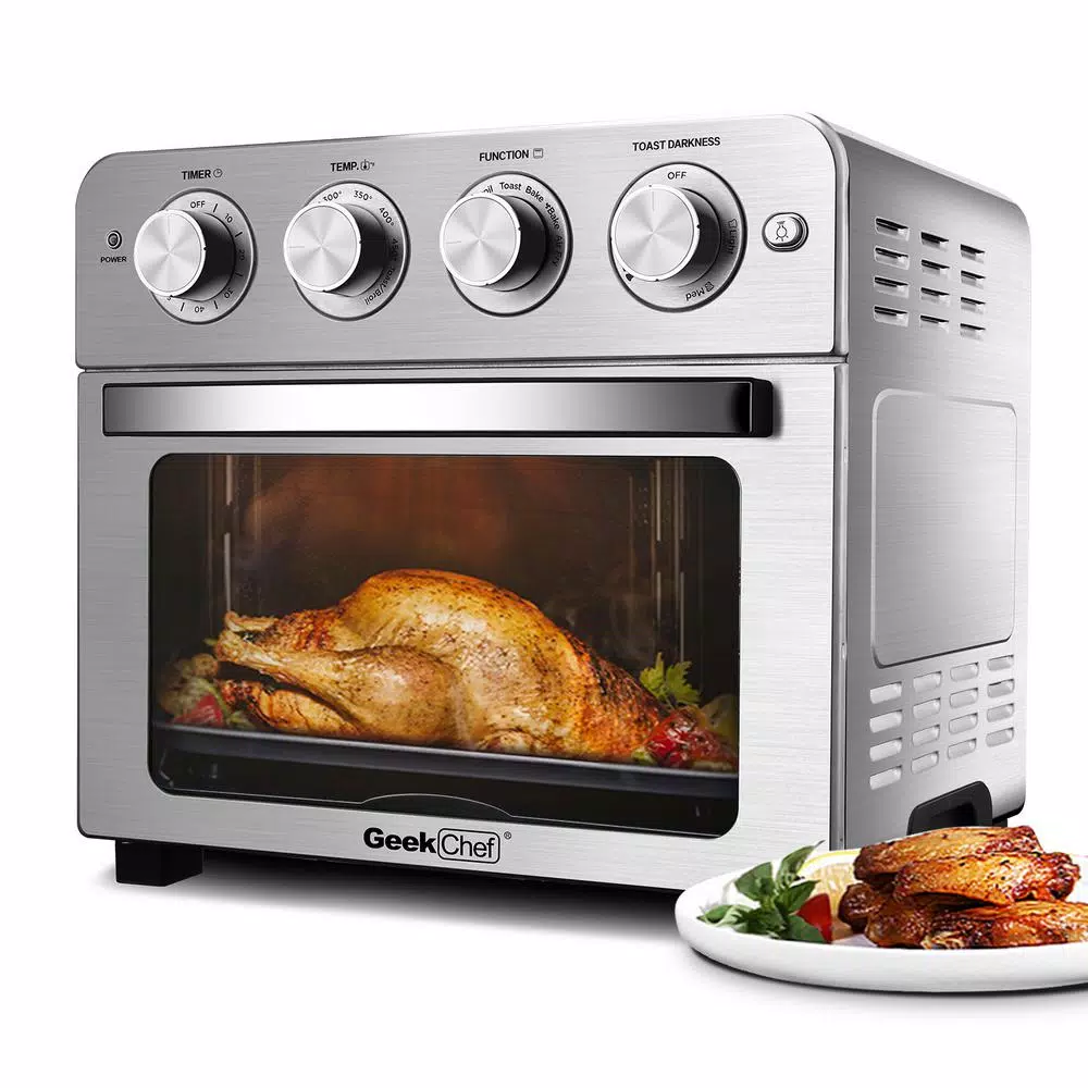 Coupon β Boyel Living 24 Qt. Silver Stainless Steel Air Fryer Toaster Oven With Roast, Bake, Broil, Reheat, Accessories And Cookbook Included π - Image 8