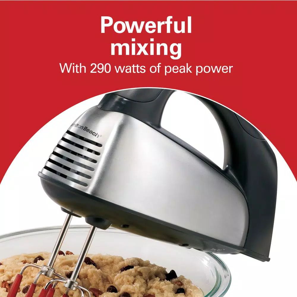 Deals π Hamilton Beach SoftScrape 6-Speed Stainless Steel Hand Mixer With Snap-On Case π― - Image 9