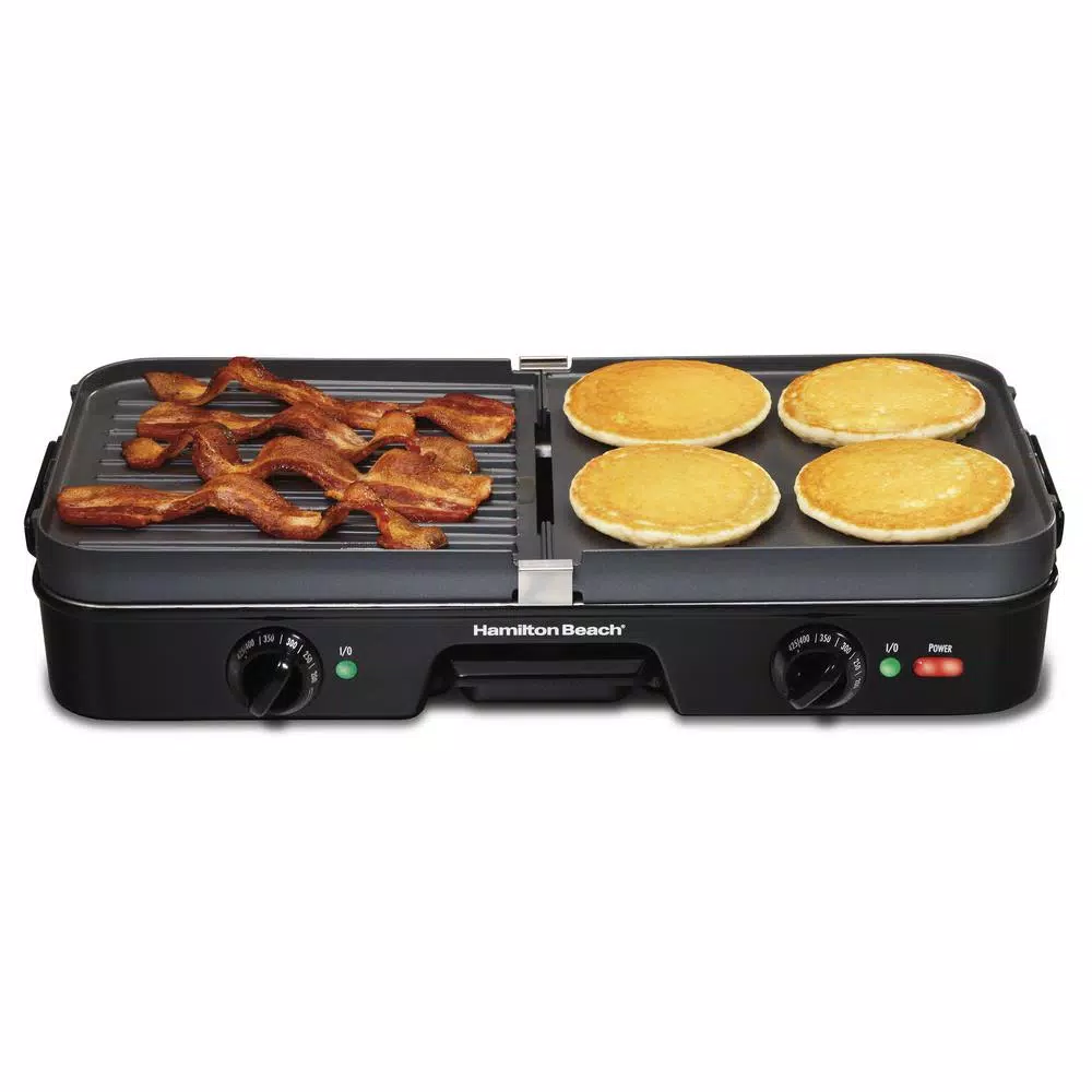 Best deal π₯° Hamilton Beach 3 In 1 180 Sq. In. Black Indoor Grill With Removable Grids β - Image 5