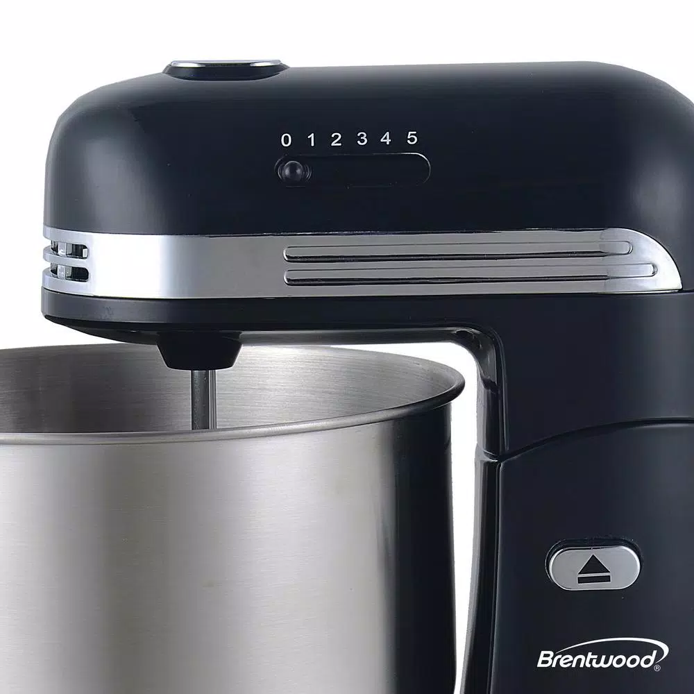 Wholesale π Brentwood Appliances 3 Qt. 5-Speed Black With Stainless Steel Mixing Bowl Stand Mixer π - Image 6