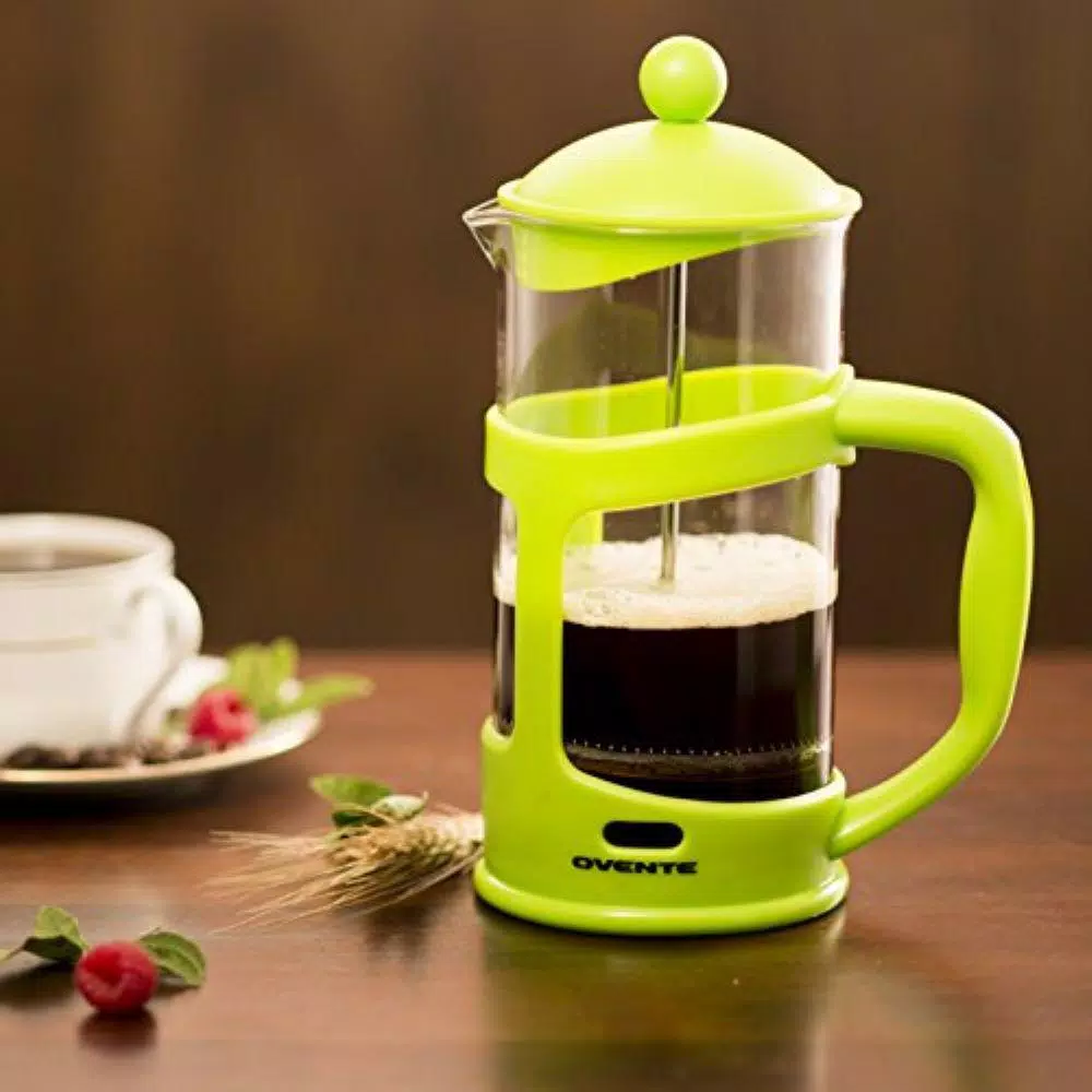 Hot Sale π Ovente 8-Cup Green French Press Cafetire Heat-Resistant Borosilicate Glass Coffee And Tea Maker FREE Measuring Scoop π - Image 3