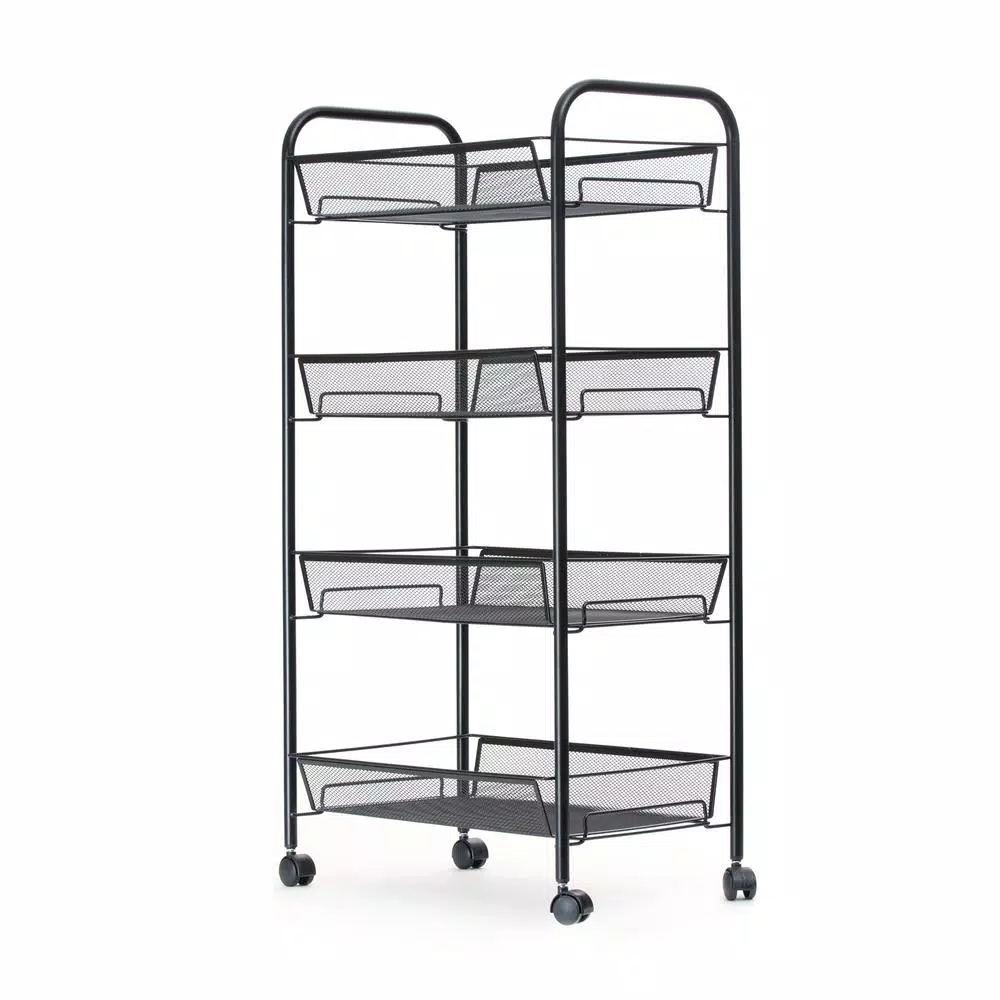 Top 10 π― Mind Reader Roll 4-Shelf Rolling Black Metal Mesh Coffee Cart π₯°