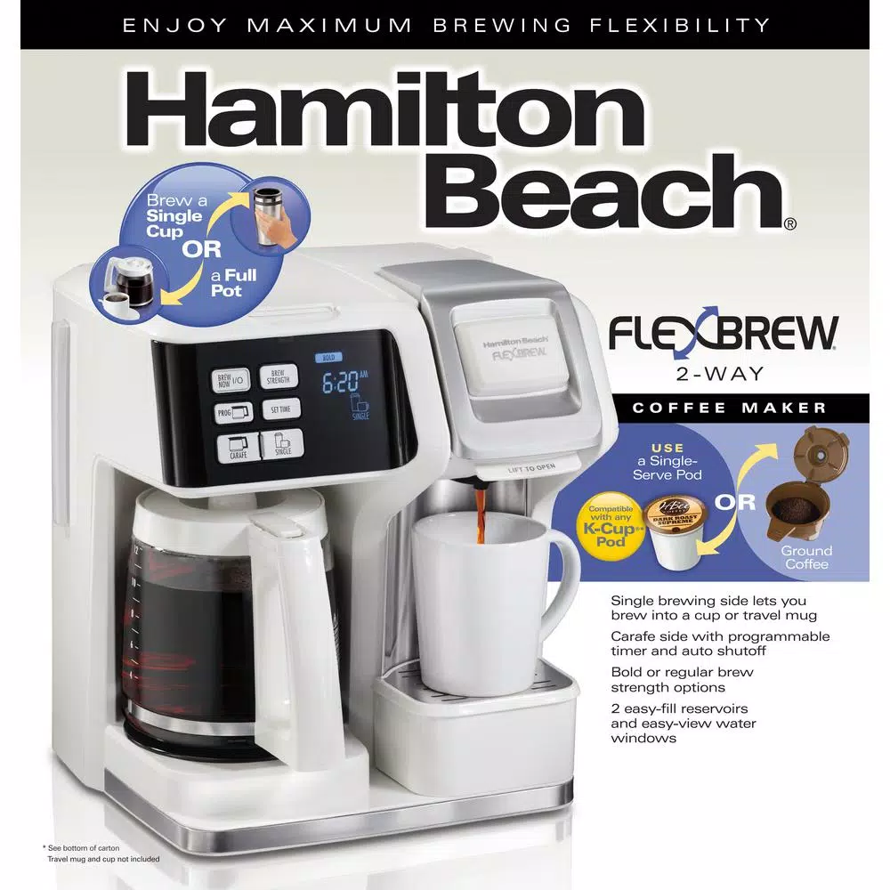 Deals ๐ Hamilton Beach 12-Cup White FlexBrew 2-Way Coffee Maker ๐ - Image 6