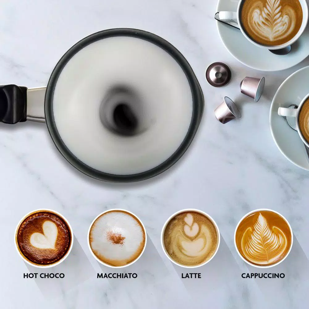 Cheap π Ovente 1.25-Cup Chrome Electric Double Wall Stainless Steel Milk Frother, Frothing & Heating Whisks, Espresso Machine Latte π - Image 7