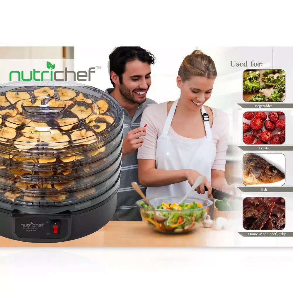 Coupon β€οΈ NutriChef 5-Tray Black Electric Countertop Food Dehydrator Food Preserver 𧨠- Image 4