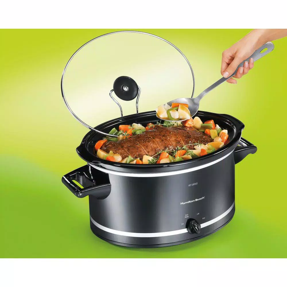 Cheapest π Hamilton Beach 8 Qt. Black Slow Cooker With Temperature Settings And Glass Lid π - Image 2