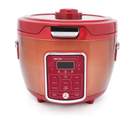 Budget π€© AROMA 20-Cup Red Rice Cooker With Glass Lid π