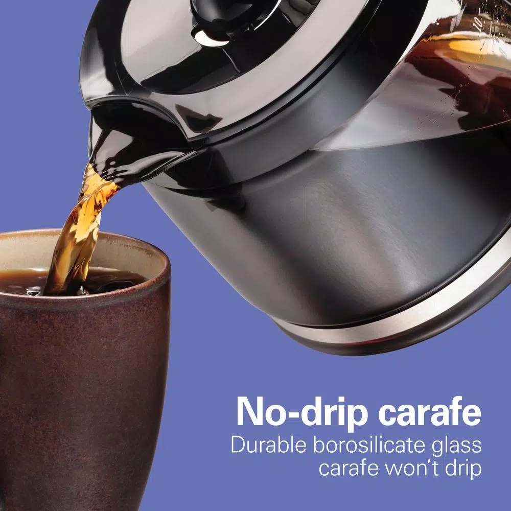 Cheap π₯° Hamilton Beach Compact 12-Cup Black Programmable Drip Coffee Maker 𧨠- Image 5