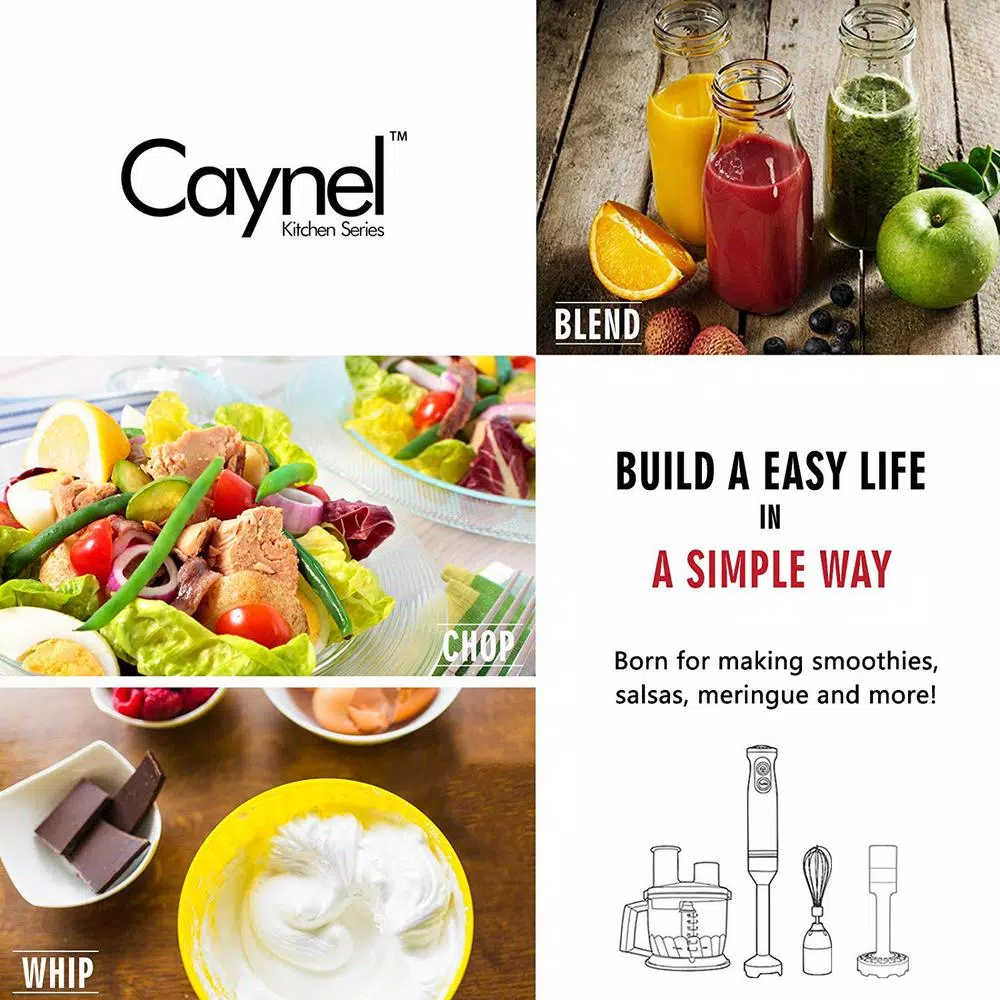 Budget π₯ Boyel Living 8-Speed 500-Watt Black Stainless Steel Control 6-in-1 Multi-Purpose Immersion Hand Blender Set π€© - Image 6